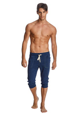 Cuffed Yoga Pants (Solid Royal Blue) from 4-rth
