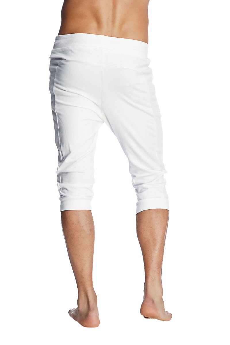 Cuffed Yoga Pants (Solid White) from 4-rth