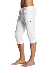 Cuffed Yoga Pants (Solid White) from 4-rth