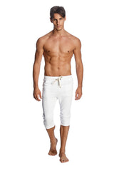 Cuffed Yoga Pants (Solid White) from 4-rth