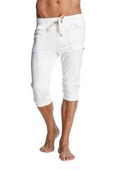 Cuffed Yoga Pants (Solid White) from 4-rth