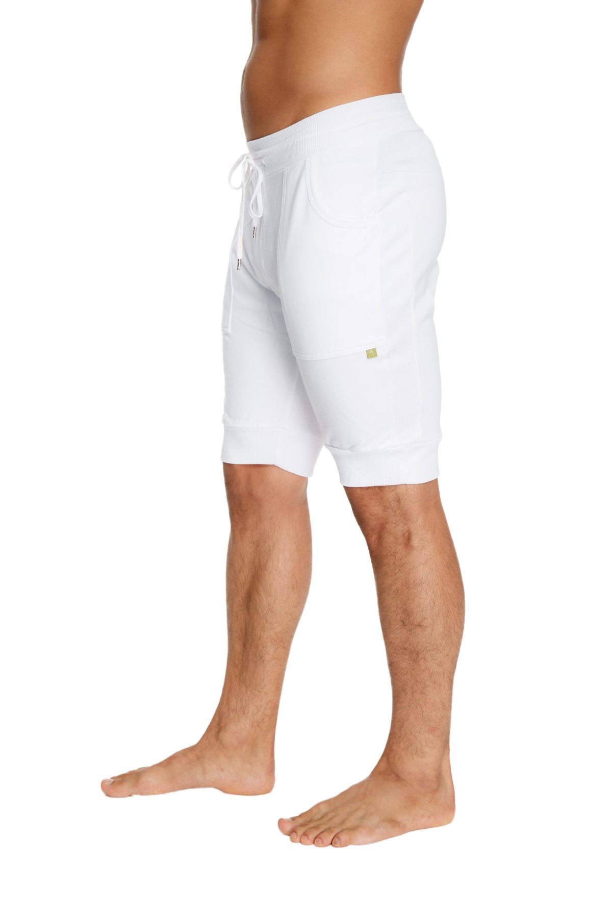 Cuffed Yoga Short (White) from 4-rth