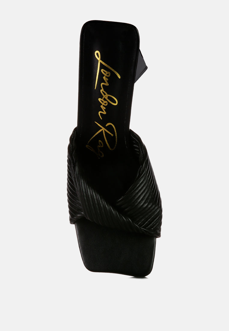 Cupid Kiss Pleated Twist Strap Sandals from London Rag International