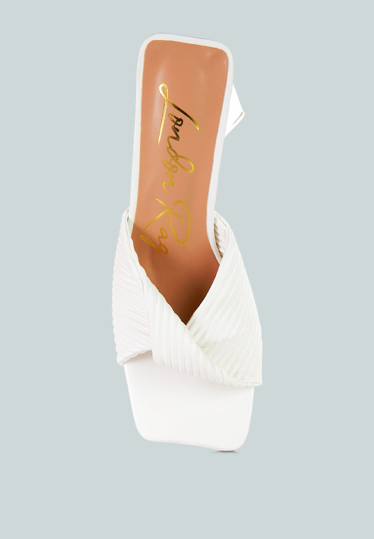 Cupid Kiss Pleated Twist Strap Sandals from London Rag International