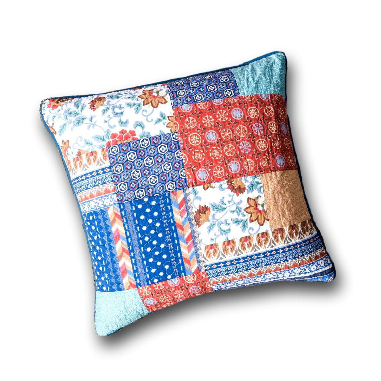 DaDa Bedding Bohemian Vibes Patchwork Floral Euro Pillow Sham Cover, 26" x 26" (JHW878) from DaDalogy Bedding Collection