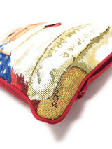 DaDa Bedding Naughty or Nice Santa Claus Christmas Woven Tapestry Throw Pillow Cover - 16" x 16" from DaDalogy Bedding Collection