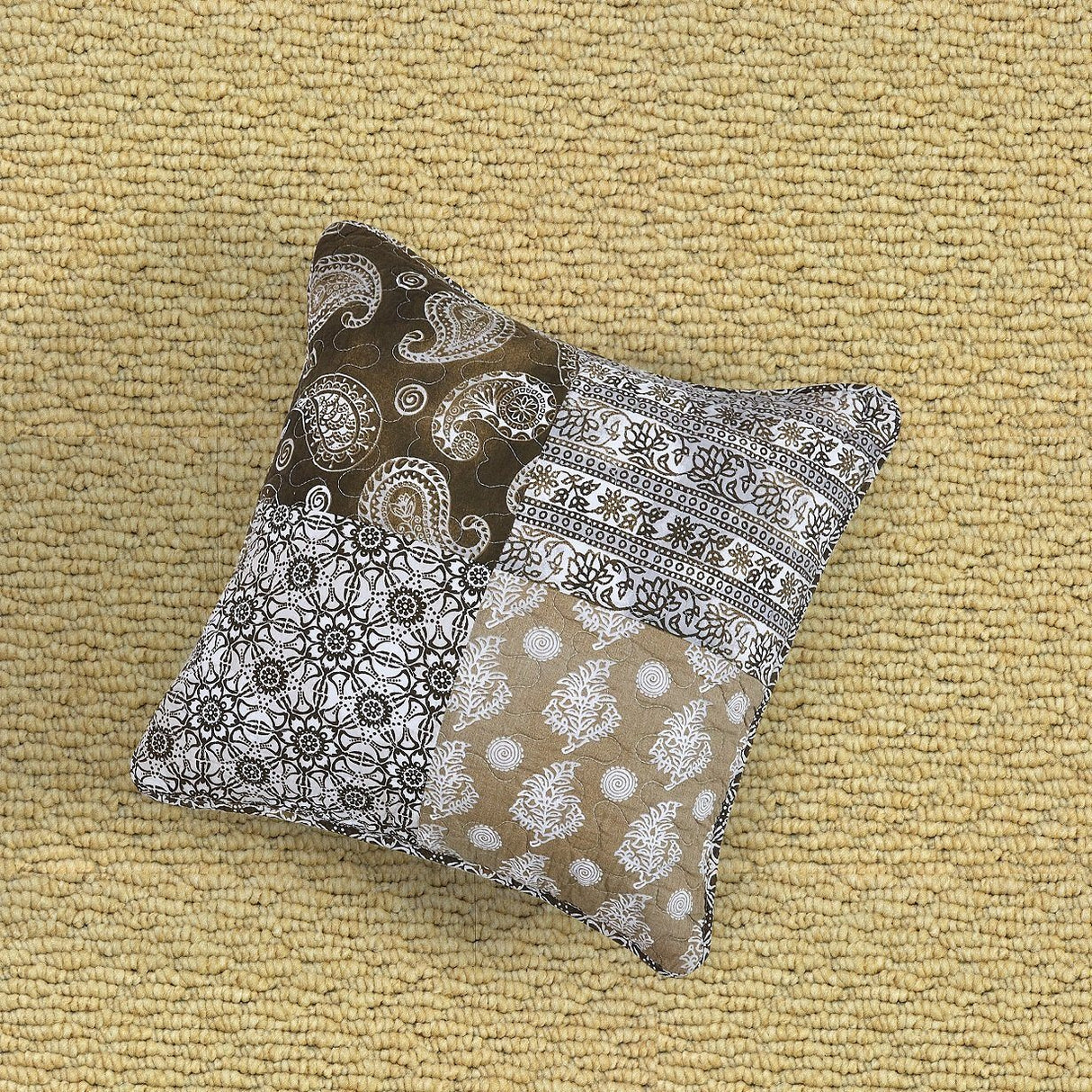 DaDa Bedding Set of 2 Bohemian Patchwork Moroccan Paisley Dreams Throw Pillow Covers, 18" (JHW885) from DaDalogy Bedding Collection