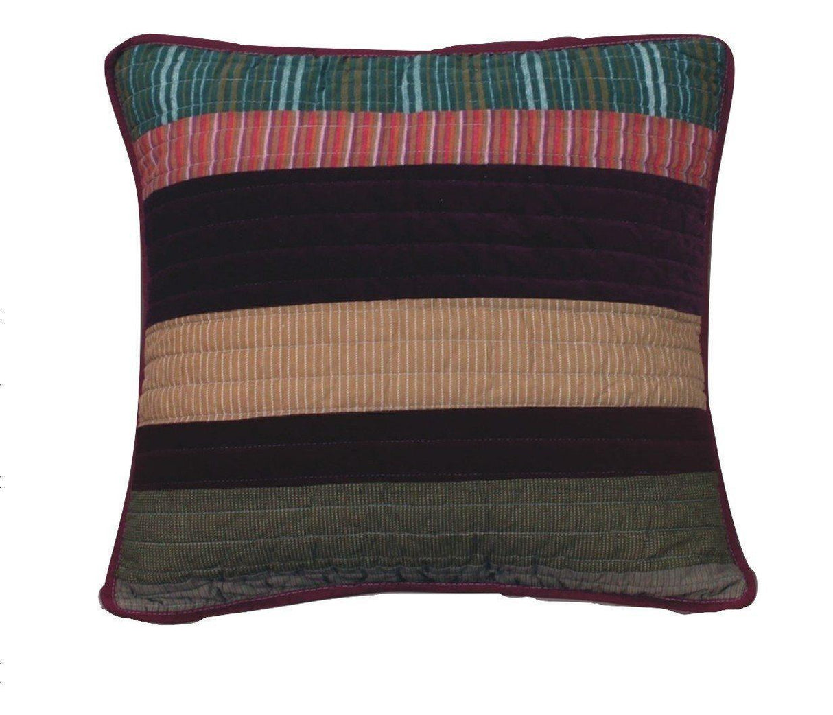 DaDa Bedding Set of Two Desert Sands Striped Velveteen Cushion Covers, 18", 2-PCS (JHW-577-CC) from DaDalogy Bedding Collection
