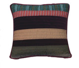 DaDa Bedding Set of Two Desert Sands Striped Velveteen Cushion Covers, 18", 2-PCS (JHW-577-CC) from DaDalogy Bedding Collection