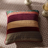 DaDa Bedding Set of Two Desert Sands Striped Velveteen Cushion Covers, 18", 2-PCS (JHW-577-CC) from DaDalogy Bedding Collection