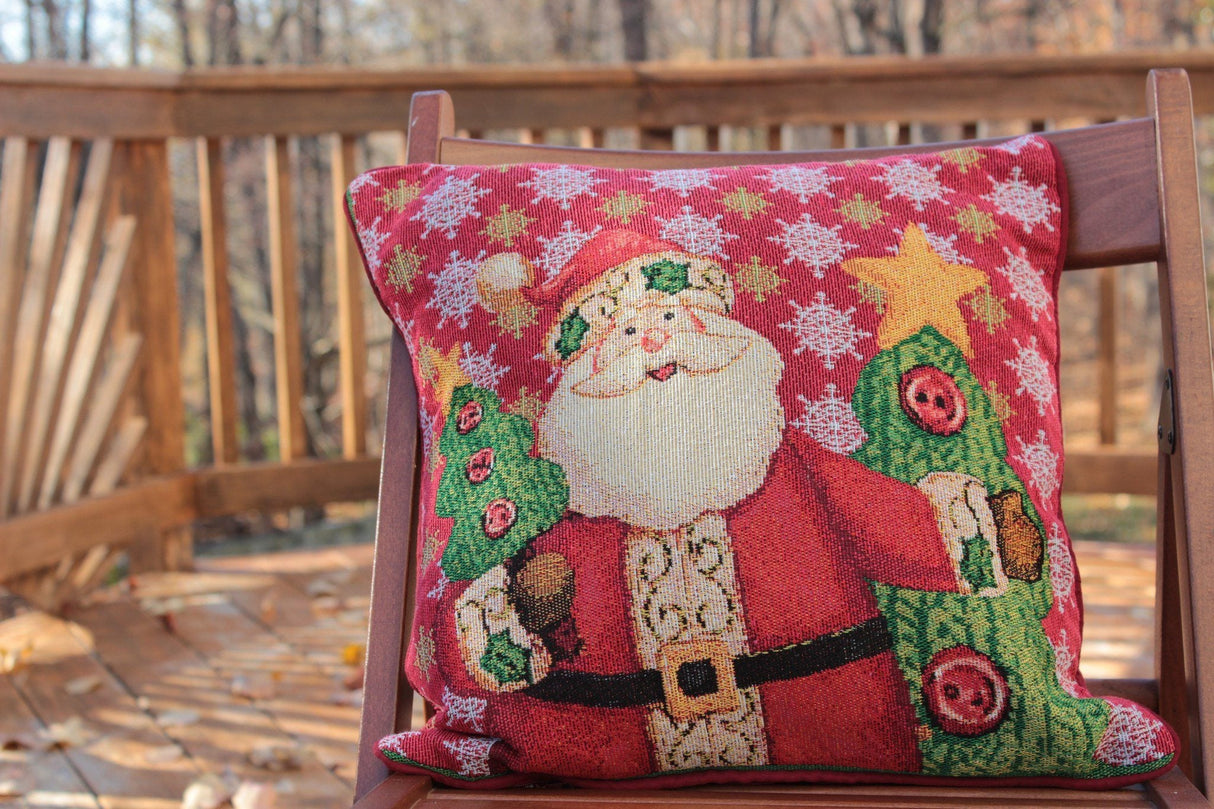 Tache Christmas Cute Santa Claus Is Coming to Town Throw Pillow Cover (DB15191CC) from Tache Home Fashion