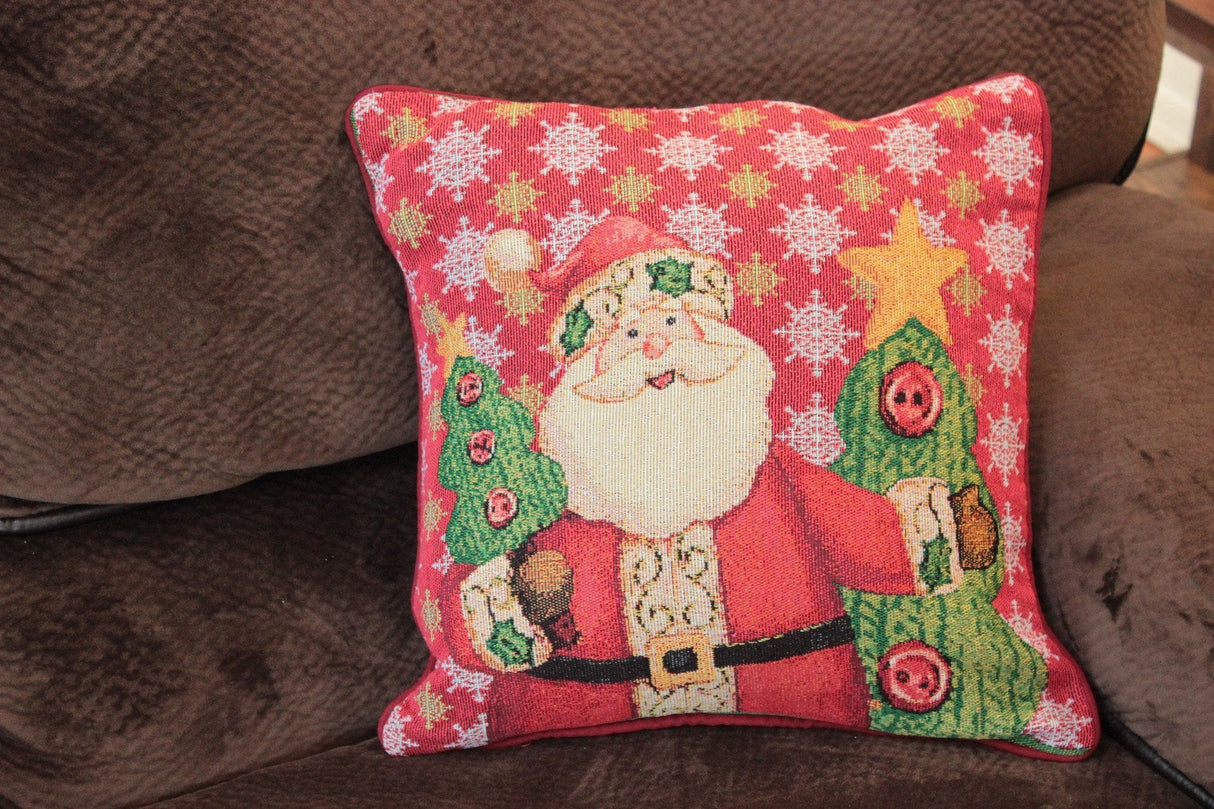 Tache Christmas Cute Santa Claus Is Coming to Town Throw Pillow Cover (DB15191CC) from Tache Home Fashion