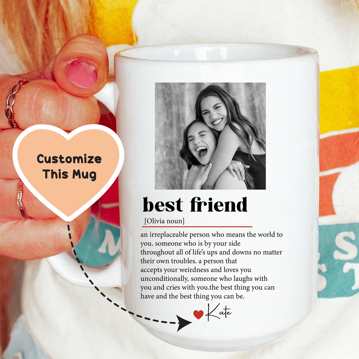 Custom Best Friend Mug from Peachy Sunday