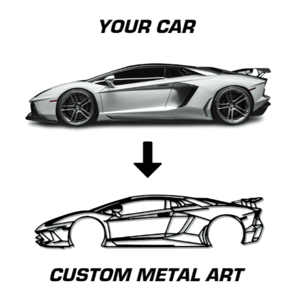Custom Car Silhouette Logo Decor from VITAHOME DESIGN LLC