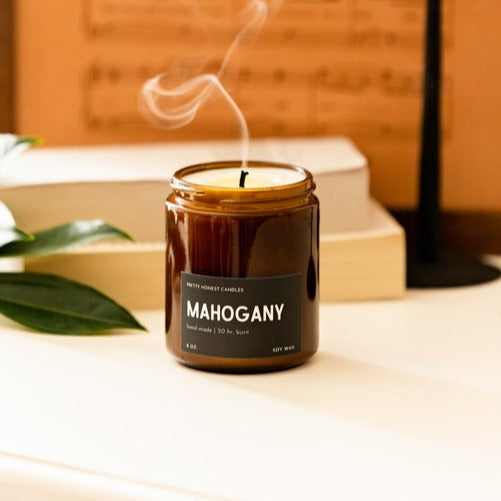 Mahogany Musk Candle from Pretty Honest Candles