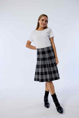 AMAZING MM SKIRT - YEAR ROUND BLACK PLAID From Mia Mod