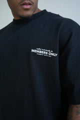 Members Only Oversized Tee - Onyx Black From NXTLVL