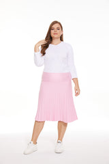 MM PURPLE LABEL - PINK PLEATED (PLUS SIZE) From Mia Mod