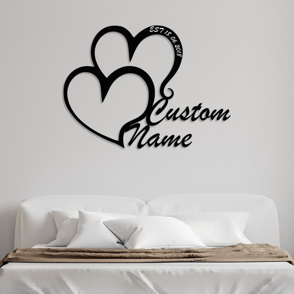 Personalizable Gift Double Heart from VITAHOME DESIGN LLC