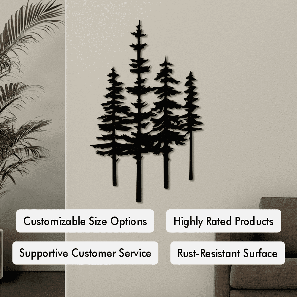 Pine Trees Metal Wall Art from VITAHOME DESIGN LLC