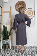 Lightweight Cotton Waffle Robe for Women From Lotus Linen