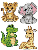 Cute Animals 121CS Counted Cross-Stitch Kit From Wizardi