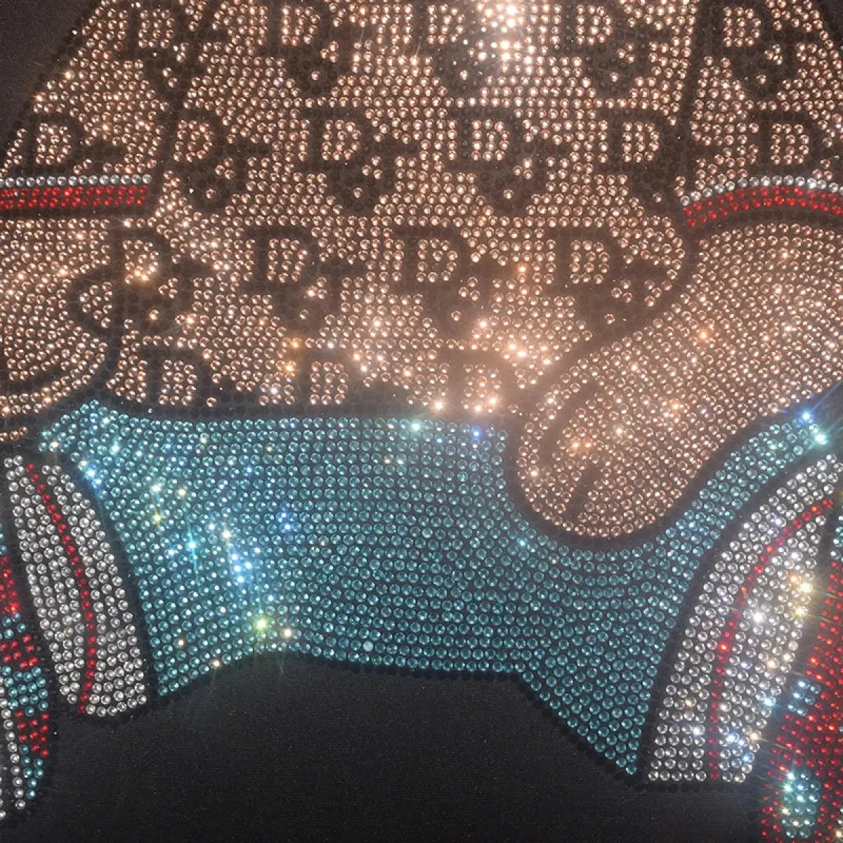 Cute Bear Cotton T-Shirt - Rhinestone Cartoon Top for Women From Kawaii Stop