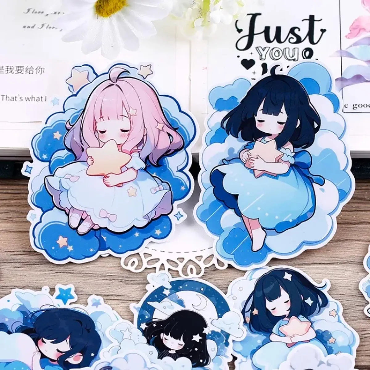 15pcs Cute Cartoon Journaling Stickers from Kawaii Stop