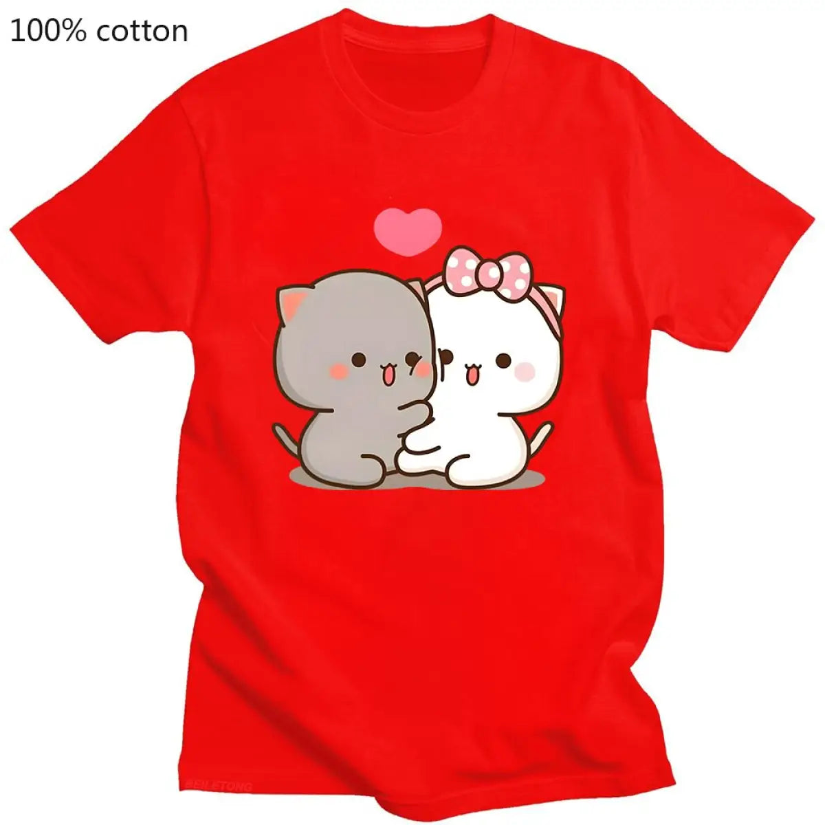 Cute Peach Cat T-Shirt From Kawaii Stop