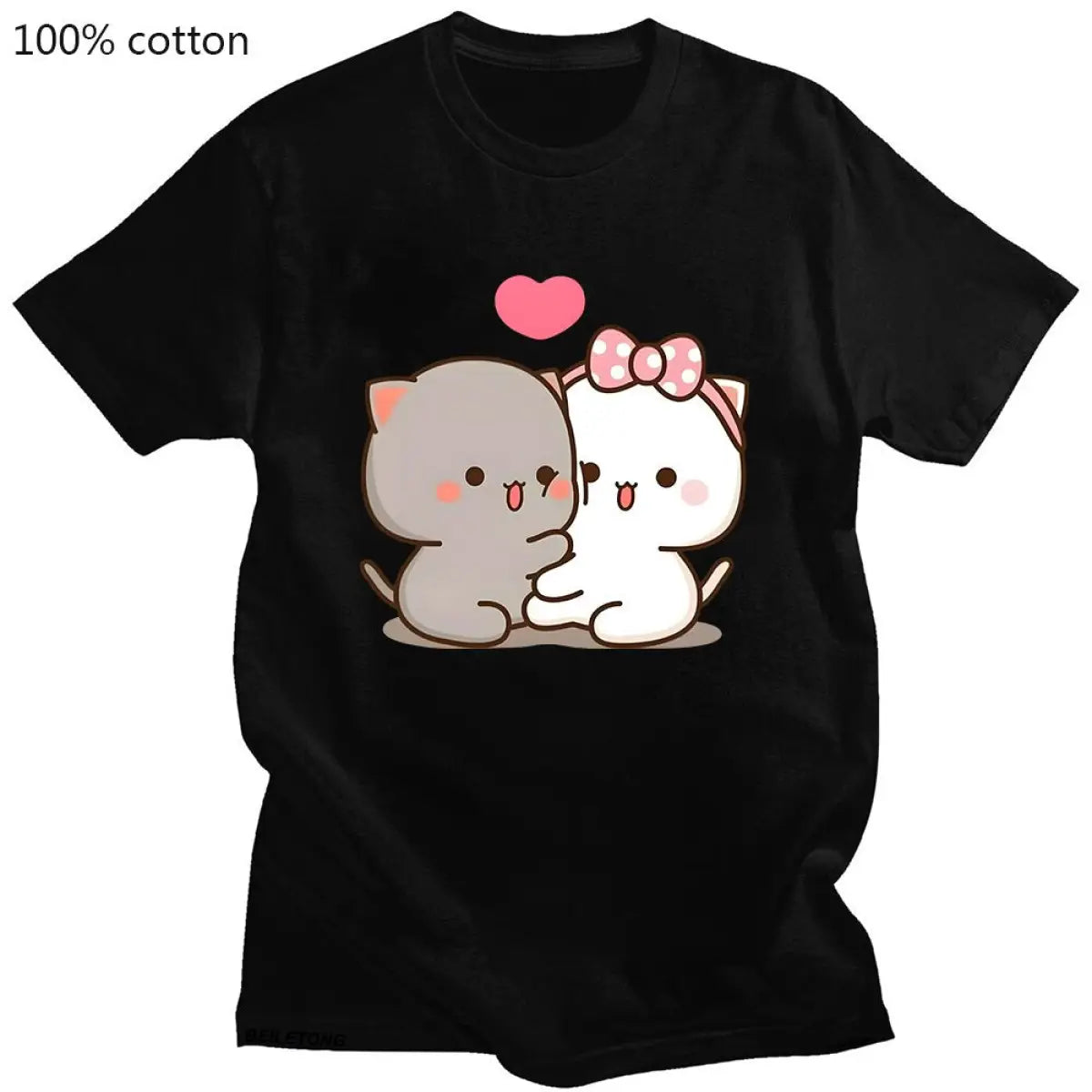 Cute Peach Cat T-Shirt From Kawaii Stop