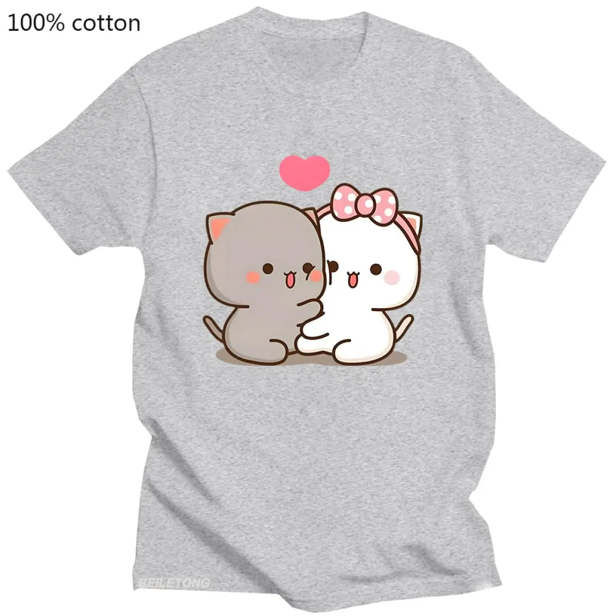 Cute Peach Cat T-Shirt From Kawaii Stop