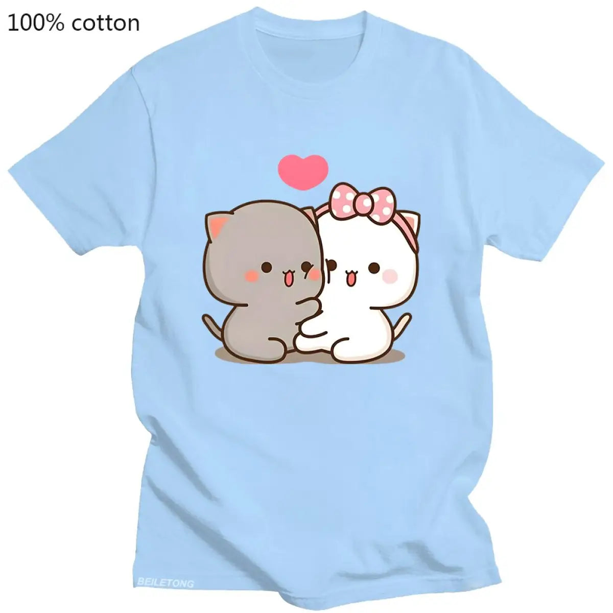 Cute Peach Cat T-Shirt From Kawaii Stop