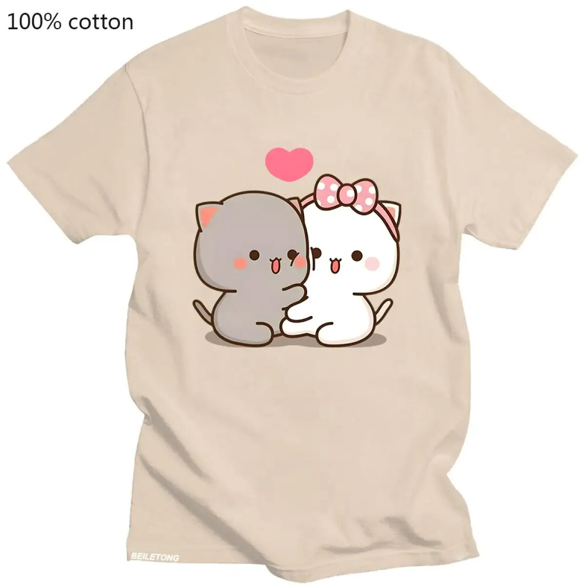 Cute Peach Cat T-Shirt From Kawaii Stop