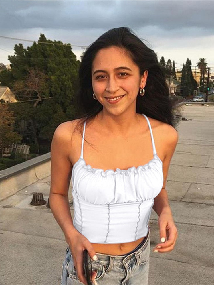 Cute Ruffled Tank Top From Kawaii Stop