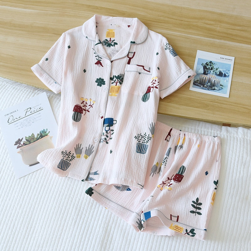 Cute Short Sleeve Home Pajamas From Kawaii Stop