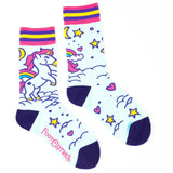 Cute vs Evil Unicorns Crew Sock Pack | 2 Designs from FootClothes