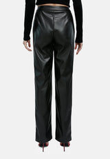 Cut Out Faux Leather Pants from London Rag International