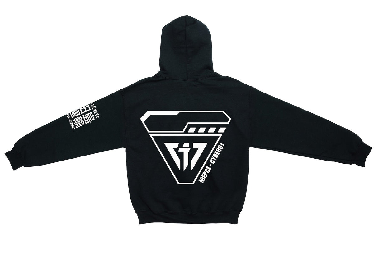 Black Niepce Cyber01 Hoodie from Niepce Inc