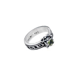 Art Deco Sterling Silver And Peridot Spinner Ring from Cynthia Gale New York