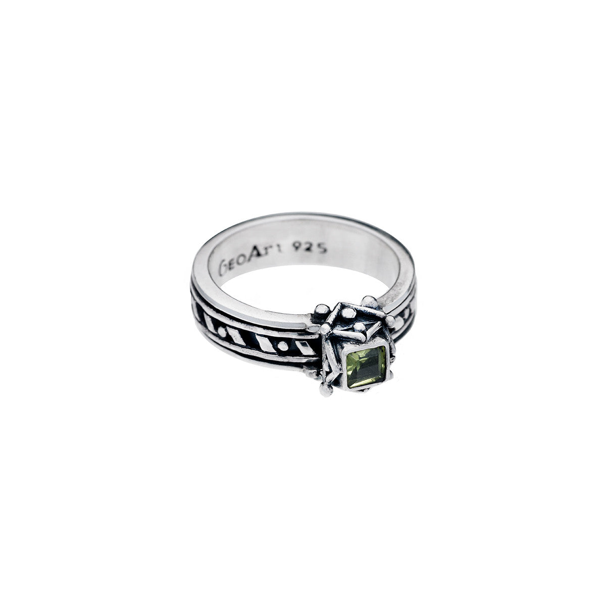 Art Deco Sterling Silver And Peridot Spinner Ring from Cynthia Gale New York