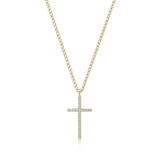 CZ Cross Pendant Necklace from eklexic