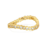 CZ Wavy Ring Eternity Band from eklexic