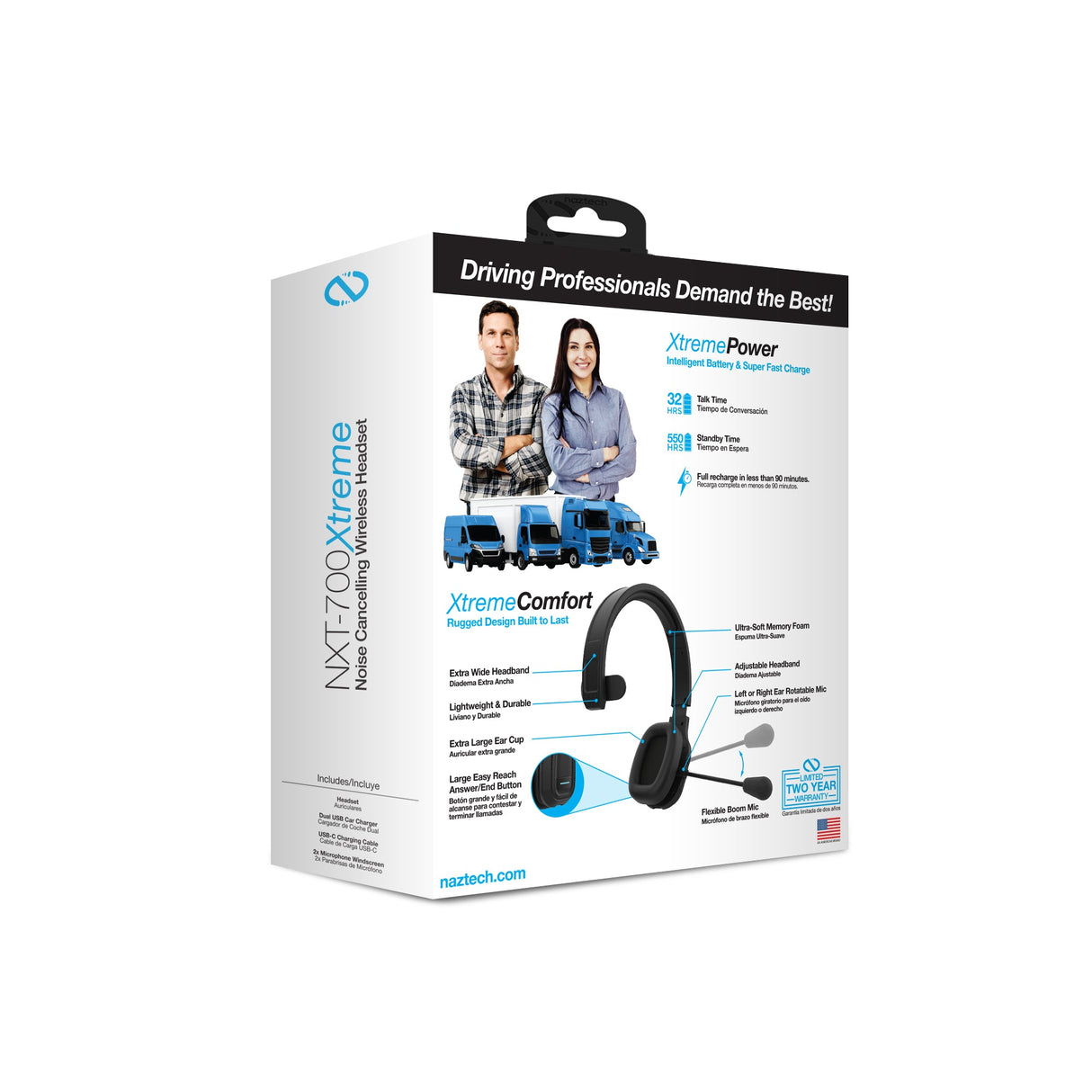 Naztech NXT-700 Xtreme Noise Cancelling Headset for Car Use from Jupiter Gear Home