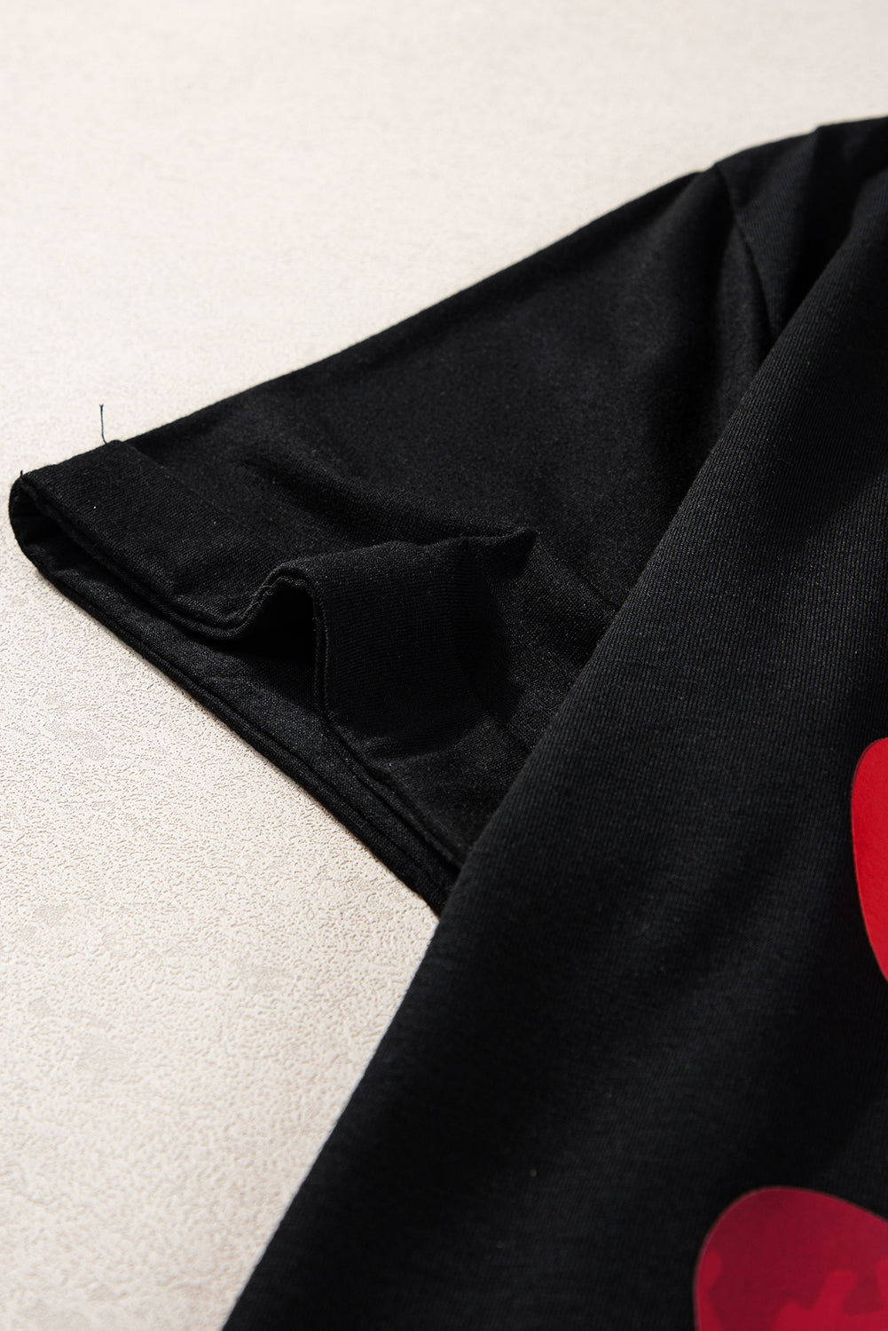 Black Valentine's Day Heart T-Shirts from MsDressly