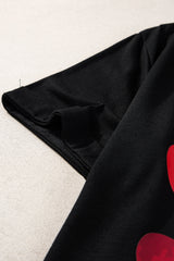 Black Valentine's Day Heart T-Shirts from MsDressly