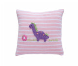 Dinosaur 10" Pillow, Pink from Melange Collection