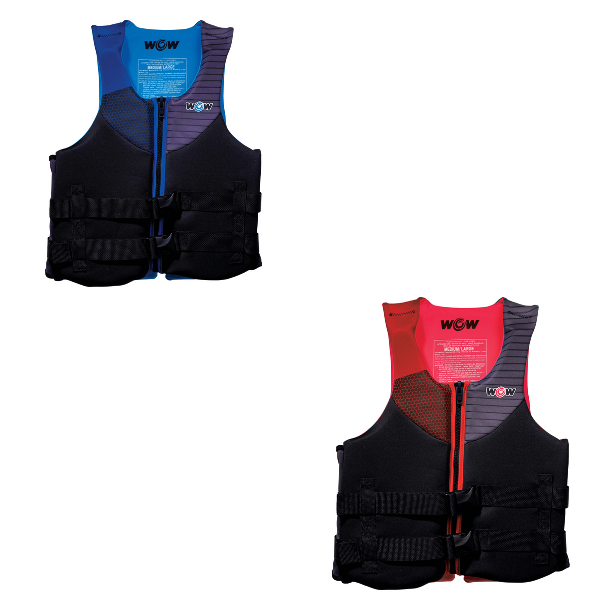 WOW Sports Feel Good Dual Sized Evoprene PFD Personal Floatation Device for Adults from Jupiter Gear