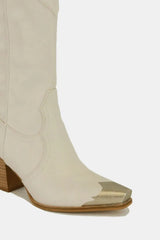 Beast Fashion Metal-Toe Block Heel Ankle Boots from My Pampered Life Seattle
