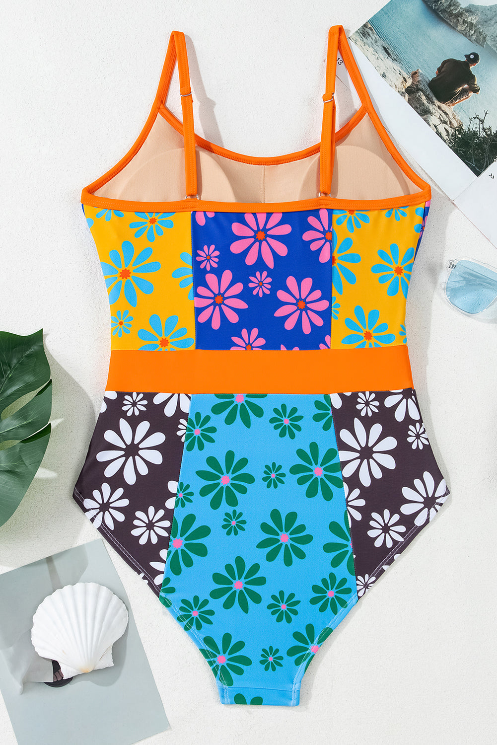 Meredith Floral Spaghetti Straps Swimsuit from Threaded Pear
