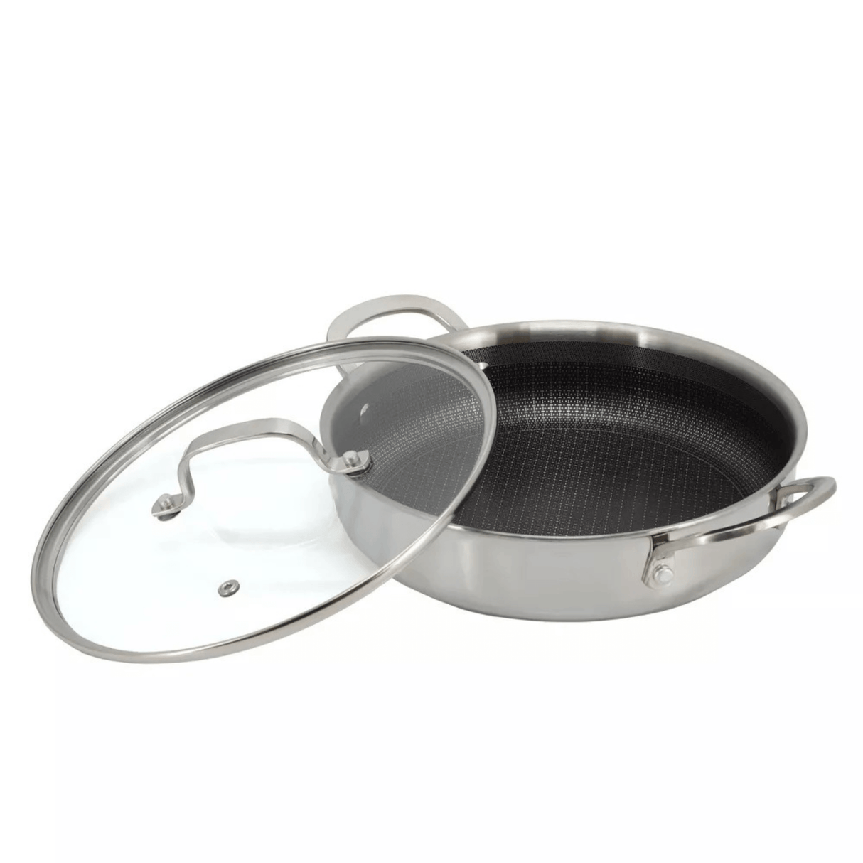 Better Chef 10-Inch 3-Ply Stainless Steel Nonstick Deep Fry Pan with Lid from Jupiter Gear Home